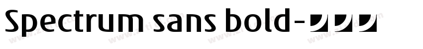 Spectrum sans bold字体转换